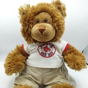 Build A Bear BAB Brown Cuddly Soft Plush Teddy 17 in. w/ Outfit - Boston Red Sox